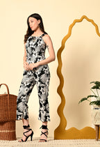 Printed jump suit