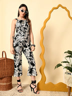 Printed jump suit